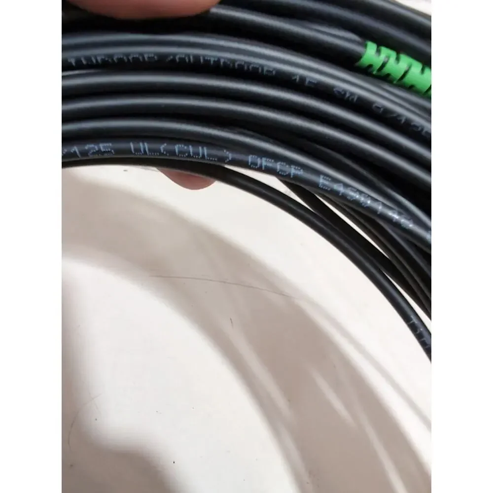 TiniFiber 30m 100ft Armored Fiber Optic Cable OS2 Single Mode SC/APC SC/APC